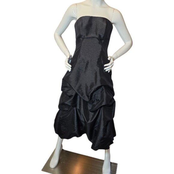 DA VINCI Black Strapless Formal Special Occasion Dress sz 8 - Picture 1 of 7